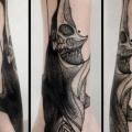 Arm Hand Shark tattoo by Michele Zingales