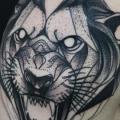 Shoulder Lion tattoo by Michele Zingales
