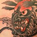 Chest Japanese Demon tattoo by Malort