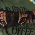 Arm Eye Tiger tattoo by Silvano Fiato