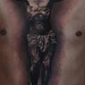 Chest Religious Belly Crux tattoo by Silvano Fiato