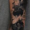Shoulder Geisha tattoo by Silvano Fiato