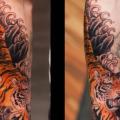 Arm Tiger tattoo by Slawit Ink