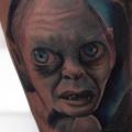 Fantasie Bein Gollum tattoo von Slawit Ink