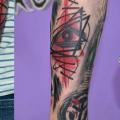 tatuaje Brazo Trash Polka por Secret Tattoo & Piercing
