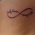 Side Lettering Infinity tattoo by Secret Tattoo & Piercing