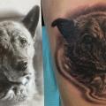 tatuaggio Realistici Cane Coscia di Jesse Rix Tattoo Art