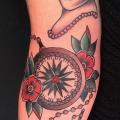 Arm Old School Wind Rose tattoo by Forever Tattoo