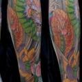 Waden Bein Japanische Drachen tattoo von Forever Tattoo