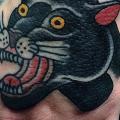Old School Hand Panther tattoo by Forever Tattoo