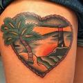 Leuchtturm Herz Baum tattoo von Forever Tattoo