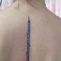 Lettering Back tattoo by Thai Bamboo Tattoo