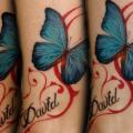 tatuaggio Piede Farfalle di 2nd Skin