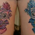 Leg Owl tattoo by 2nd Skin