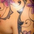 Shoulder Flower tattoo by 2nd Skin