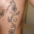 tatuaje Flor Lado Hojas por 2nd Skin