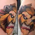 Calf Lion tattoo by Mefisto Tattoo Studio