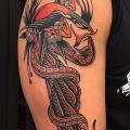 Schulter Phoenix tattoo von Cloak and Dagger Tattoo