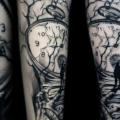 Arm Clock tattoo by Aero & inkeaters