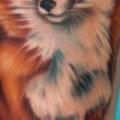 Arm Realistic Fox tattoo by Distinction Tattoo