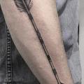 Arm Dotwork Arrow tattoo by Marla Moon
