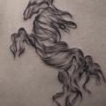 Seite Dotwork Pferd tattoo von Marla Moon