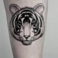 Arm Tiger tattoo by Zmierzloki tattoo