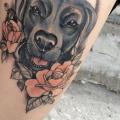 Dog tattoo by Zmierzloki tattoo