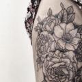 Flower Dotwork tattoo by Zmierzloki tattoo