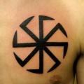Chest Geometric tattoo by Tattoo-77