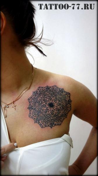 Shoulder Mandala Tattoo by Tattoo-77
