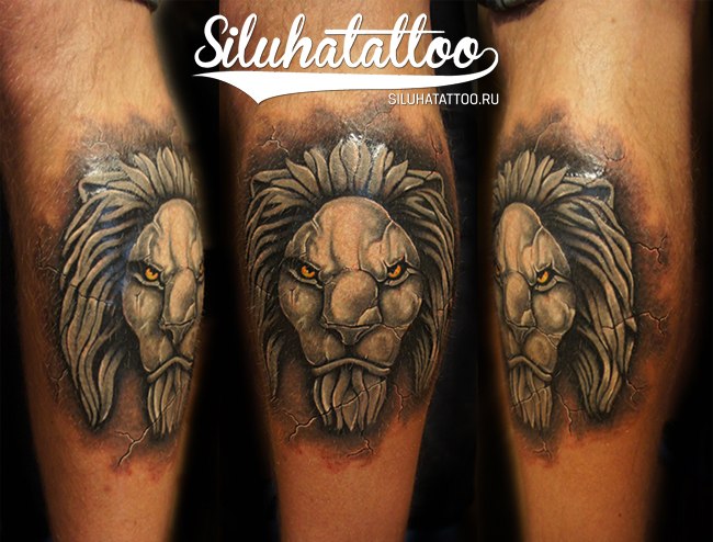 Arm Lion Tattoo by Siluha Tattoo