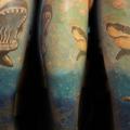 Arm Realistic Shark Sea tattoo by Siluha Tattoo