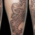 tatuaje Pierna decoración por Siluha Tattoo