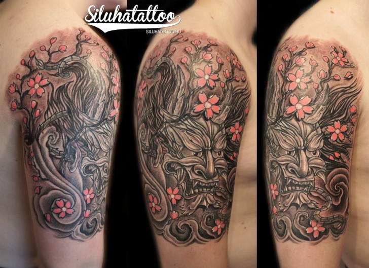 Schulter Japanische Drachen Tattoo von Siluha Tattoo