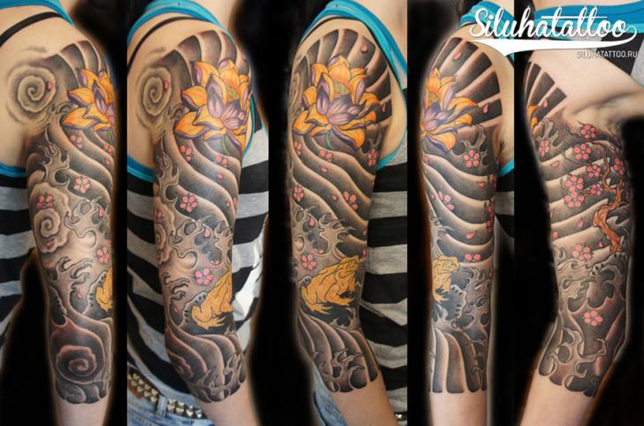 Japanese Sleeve Tattoo by Siluha Tattoo