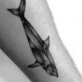 tatuaje Brazo Dotwork Tiburón por Luciano Del Fabro