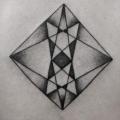 背中 ドットワーク 幾何学的 抽象 タトゥー よって Luciano Del Fabro
