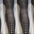 Leg Dotwork Geometric tattoo by Nissaco
