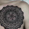 Shoulder Mandala tattoo by Nissaco