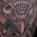 Arm Owl tattoo by Nicklas Westin