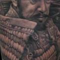 Shoulder Arm Realistic Samurai tattoo by Nicklas Westin