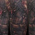 Shoulder Realistic Samurai tattoo by Nicklas Westin