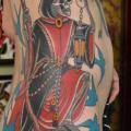 Old School Side Death tattoo by California Electric Tattoo Parlour