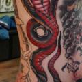 Snake Old School Side tattoo by California Electric Tattoo Parlour