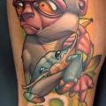 Arm Monkey Crab tattoo by Niteowl Tattoo