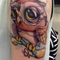 Arm Owl tattoo by Niteowl Tattoo