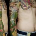 tatuaż Ramię Klatka piersiowa Japoński Smok Rękaw przez Sebaninho Tattoo