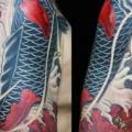 tatuaje Hombro Japoneses Carpa por Sebaninho Tattoo