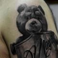Shoulder Bear Shell tattoo by Proskura Art